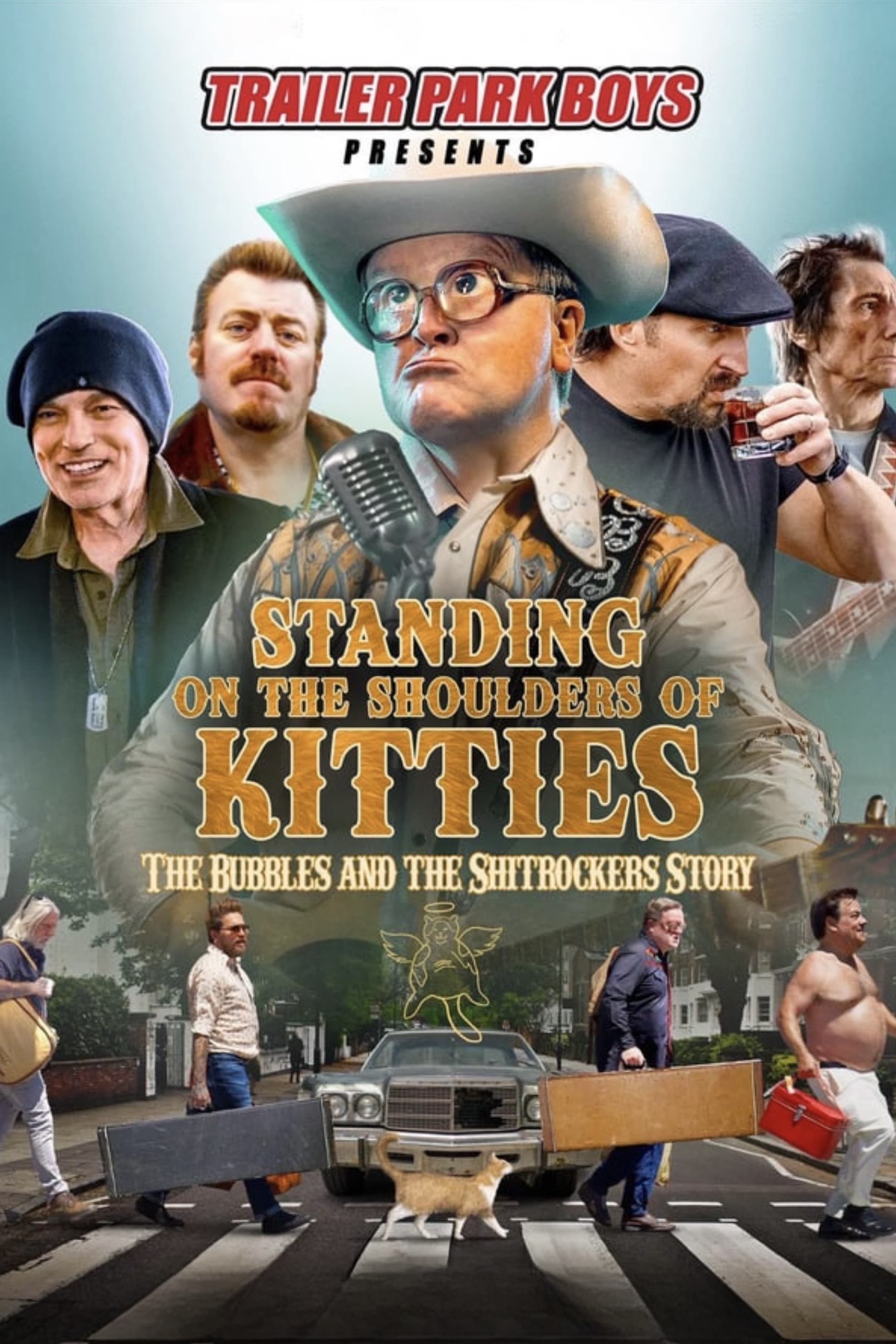 Standing on the Shoulders of Kitties: The Bubbles and the Shitrockers Story Hindi Dubbed Movie Poster (2024)